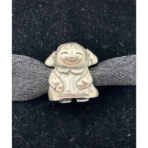 AUTHENTIC PANDORA 925 ALE STERLING SILVER LITTLE GIRL CHARM PENDANT 790375